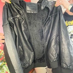 MENS heavy leather jacket